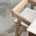 Растущий стул - белёный дуб, белое сиденье