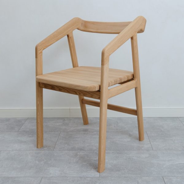 Кресло - натуральный дуб, дубовое сиденье
