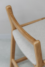 Барный стул со спинкой, мягкое сиденье — натуральный дуб — изображение 4