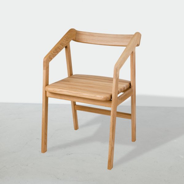 Кресло - натуральный дуб, дубовое сиденье