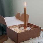 Набор подсвечник и 3 свечи