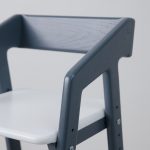 Растущий стул Серый, белое сиденье