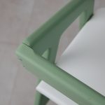 Растущий стул - Олива, белое сиденье
