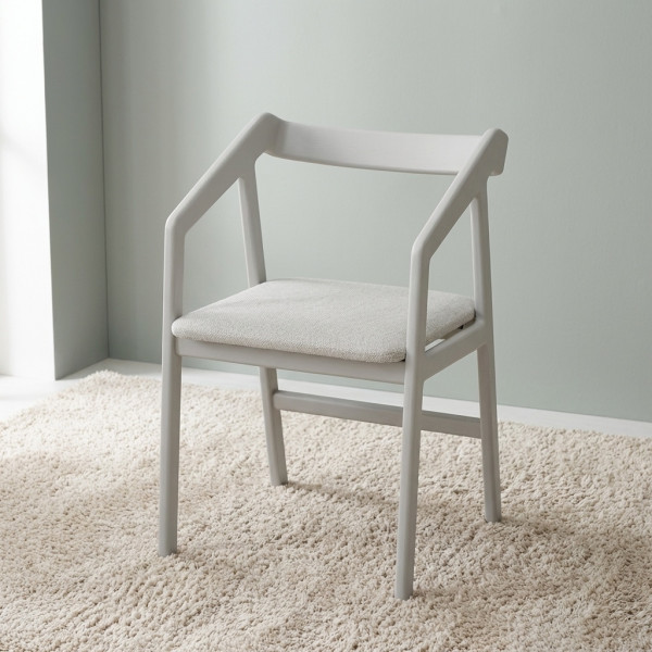 Кресло - дуб Серое с мягким сиденьем ЛАК